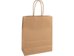 Papieren zak, ft 18 x 8 x 22 cm, bruin