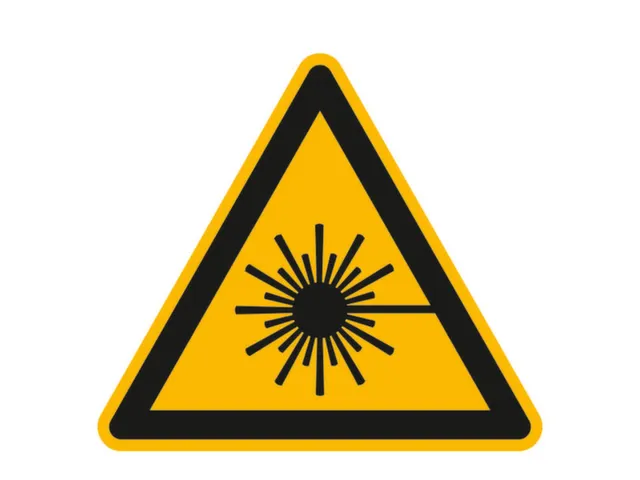 waarschuwingsbord,v. binnen/buiten,waarschuwing: laserstraal,PE-folie