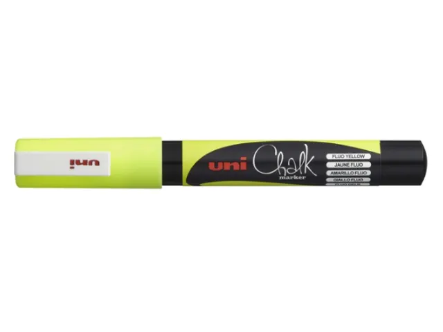 Krijtstift Uni-ball rond 0.9-1.3mm fluor geel