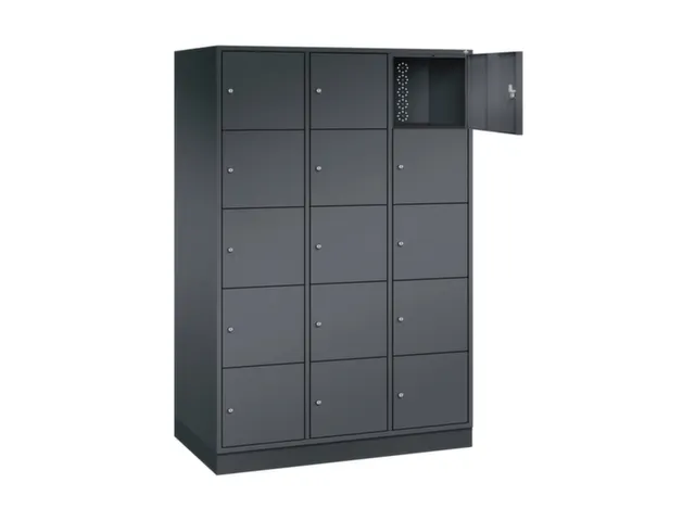 grootvolume-lockersysteem,HxBxD 1950x1220x600mm,3x5vakken,cil.-slot