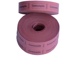 Consumptiebon Combicraft 57x30mm 2-zijdig 2x1000 stuks rood