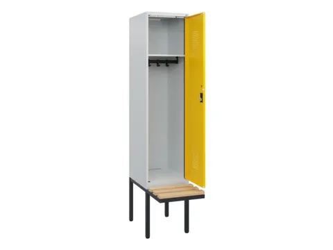 locker met bank,HxBxD 1950x400x815mm,1vak,vak B 400mm,cilinderslot
