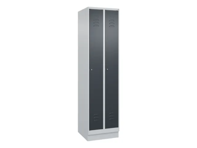locker,HxBxD 1950x500x500mm,2vak,vak B 250mm,cil.-slot,sokkel