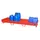 Opvangbak 4x 200l Opvangvol. 280l Rood 285x 2400x 800mm Open