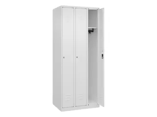 locker,HxBxD 1850x750x500mm,3vak,vak B 250mm,cil.-slot,staand op vloer - 2