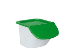 ingrediëntendispenser HxBxD 280x400x440mm 15l PP bak/deksel wit/groen