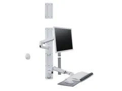 Toetsenbord- en monitorhouder Wandbevestiging LX Wall Mount System Wit