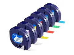 Label Tape Dymo Letratag Compatible Mix Pack