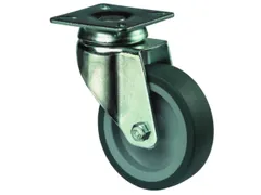 Zwenkwiel 40kg Plaat 50x18mm Thermoplast Spoorvrij Blauwgrijs