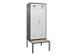 locker met bank,voor scheiding van kleding,HxBxD 2120x800x815mm,2vak