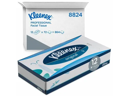 Kleenex 8824 facial tissue 3-laags wit 20x20cm 12x72 tissues