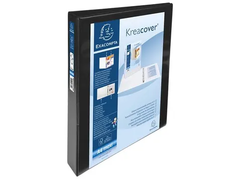 Kreacover Panorama Ringmap Pp Met 4 D-ringen Van 30mm A4 Maxi Zwart