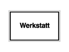 aanwijzingsbord,werkplaats,PVC,om te verlijmen,HxB 150x250mm