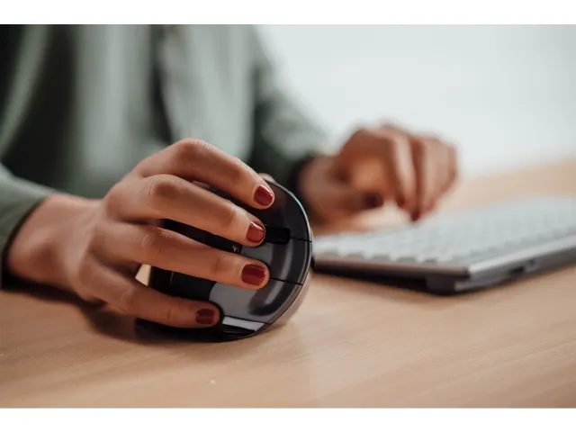 Evoluent D Ergonomische muis draadloos rechts Antraciet Medium