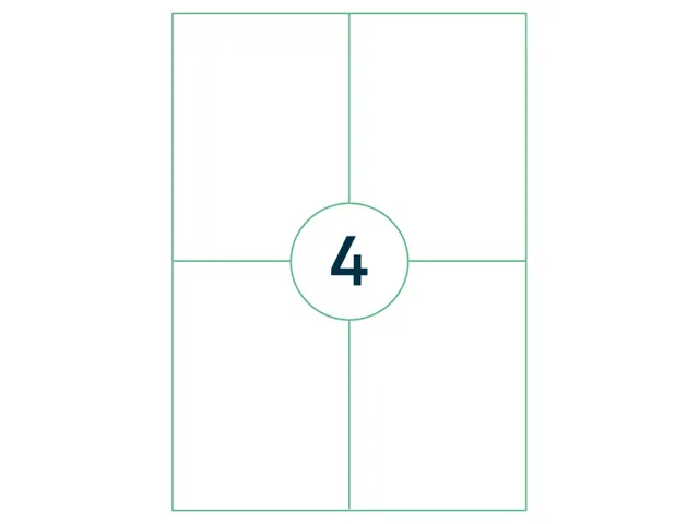 Etiket Qbasic A4 1.000 vel 105x148mm 4000 labels
