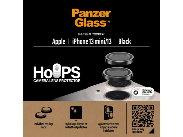 PanzerGlass Hoops Camera Lens Protector Black iPhone 13 mini | 13