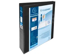 Ringmap PP personaliseerbaar Kreacover 4 D-ringen 40mm A4 maxi Zwart