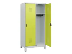 schoollocker,HxBxD 1630x800x500mm,2vak,vak B 400mm,draaigrendel,voeten