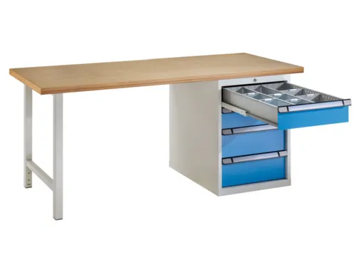 Standaard Werkbank 840x1500x700mm 4laden Werkblad Van Beuken Multiplex