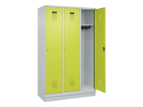 locker,HxBxD 1950x1200x500mm,3vak,vak B 400mm,cil.-slot,sokkel