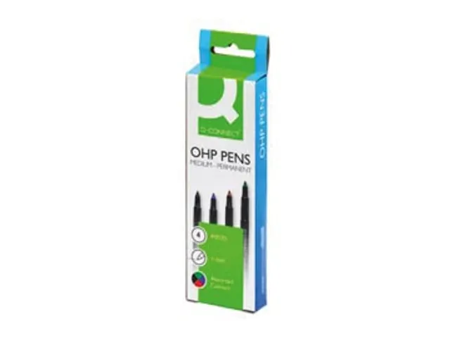 OHP Marker Medium Permanent Assorti 4 Stuks