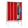 locker met bank,HxBxD 2150x1200x500mm,4vak,RAL7035,front RAL3000