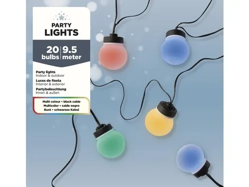 Partylight Lumineo led outdoor 20 bollen 950cm assorti