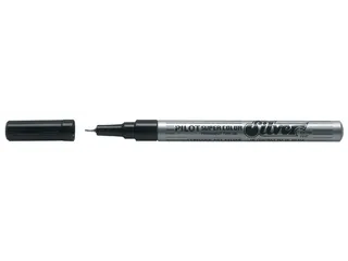 Viltstift Pilot Super Color Lakmarker Extra Fijne punt Zilver - 1