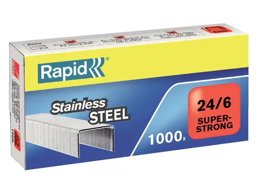 Nieten Rapid 24/6 RVS super strong 1000 stuks
