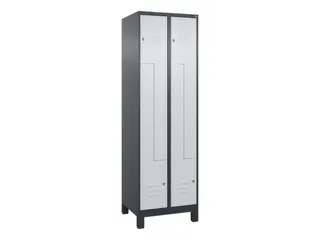 Z-garderobekast,HxBxD 1950x600x500mm,vak B 150/300mm,cil.-slot,voeten - 1
