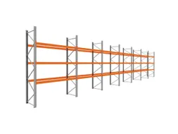 palletstelling,basis+6xaanbouw,HxBxD 3990x19700x1100mm,vakl. 3000kg