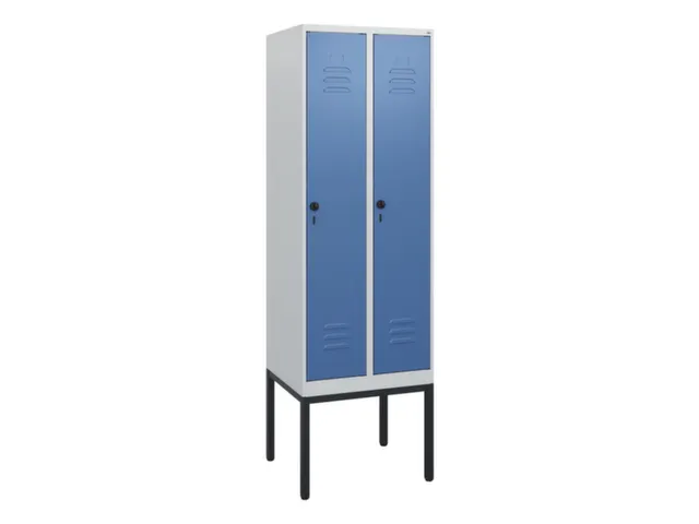 locker,HxBxD 1950x600x500mm,2vak,vak B 300mm,draaigrendel