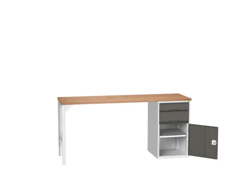 werkbank,HxBxD 930x2000x600mm,multiplexblad,2voeten/1container