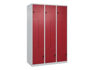 Z-garderobekast,HxBxD 1850x1200x500mm,vak B 200/400mm,draaigrendel - 1