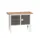 werkbank,HxBxD 830-930x1250x600mm,multiplexblad,uitrusting: 3laden