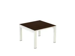 bijzettafel HxBxD 400x600x600mm vierkant wenge 4voeten wit vierkante b