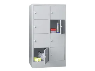lockerkast,HxBxD 1518x800x500mm,2x4vakken,RAL7035,front RAL7035 - 3