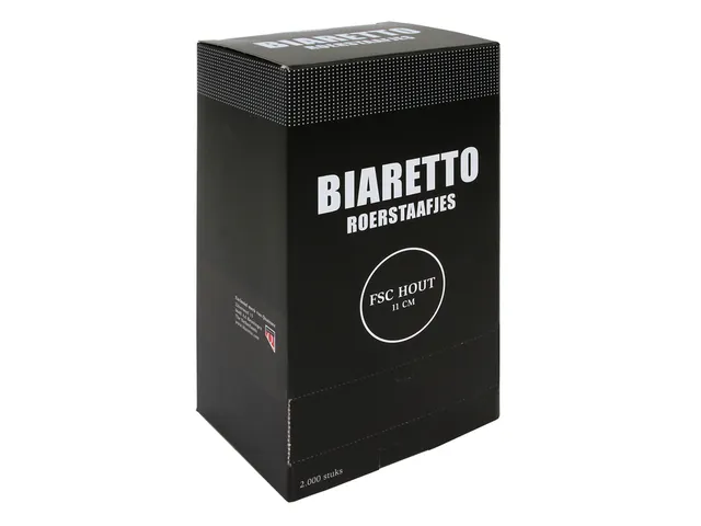 Roerstaafjes Biaretto hout 11cm 2000 stuks