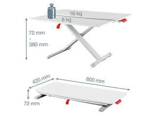 Zit-sta bureau Leitz Ergo Cosy met schuiflade - 3