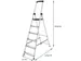 trapladder SL600, aluminium, zilver, 6 treden