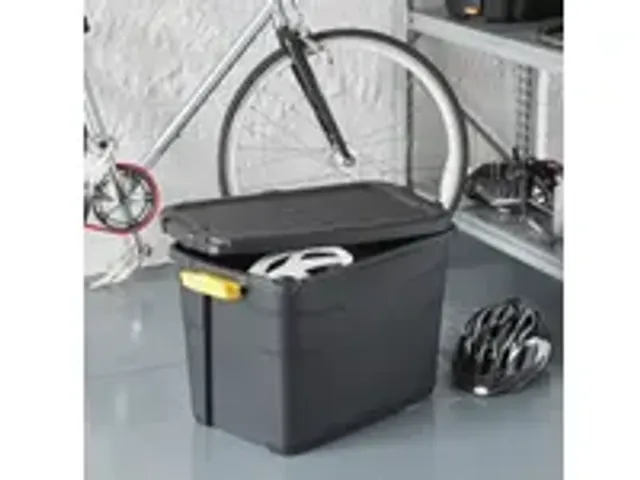 OUTLET Boîte de rangement robuste 60L avec poignées Noir