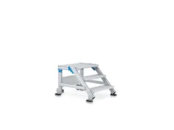 bordestrap,verrijdbaar,bordes H 0,4m,2treden,45° helling,aluminium