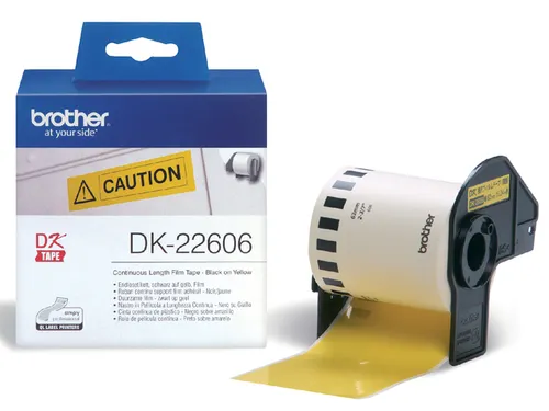 Etiket Brother DK-22606 62mm 15-meter gele film