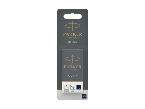 Inktpatroon Parker Quink blauwzwart blister à 5 stuks