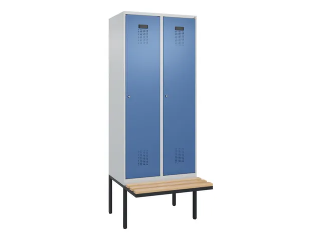 locker met bank,voor scheiding van kleding,HxBxD 2120x800x815mm,2vak