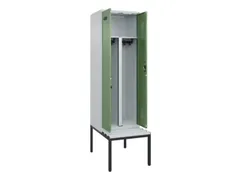 PBM-locker met bank,HxBxD 2120x600x815mm,2vak,vak B 300mm