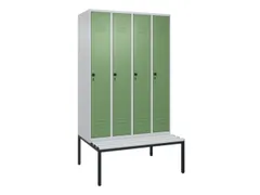 locker voor scheiding van kleding,HxBxD 2120x1200x815mm,4vak