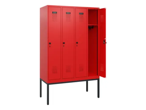 schoollocker,HxBxD 1950x1200x500mm,4vak,vak B 300mm,draaigrendel