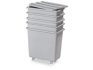Mobiele Opslagbak Hoekig Pe Hxbxd 670x660x432mm 135 Liter Grijs - 3