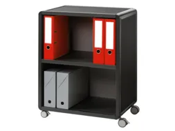 transportwagen,HxBxD 864x651x330mm,2vakken,1niveaus,2 OH,romp zwart